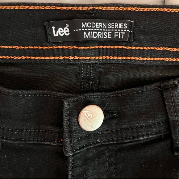 Lee Modern Series Midrise Fit Straight Leg Black Jeans - Picture 5 of 7